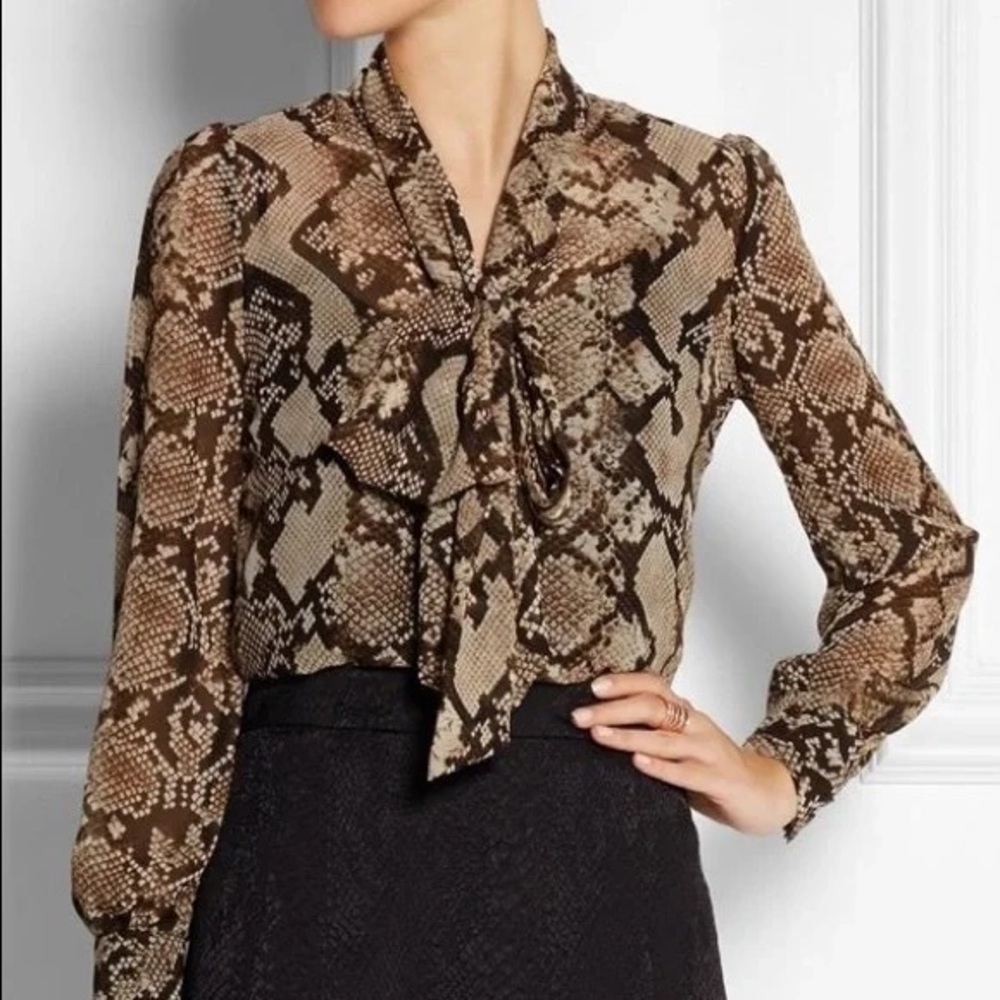 Altuzarra x Target python animal print blouse XS